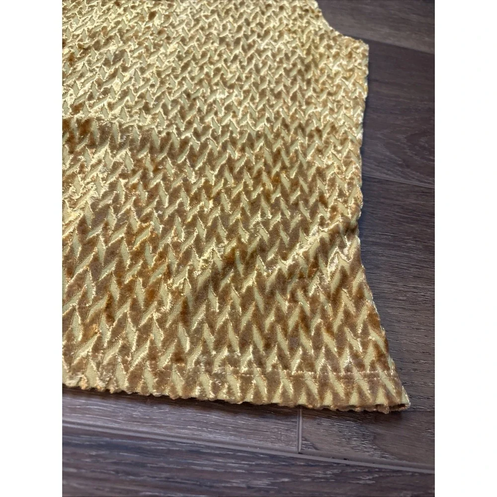 Vintage 90s Y2K Hanky Panky Velvet Mustard 3d   Tank Top Small USA